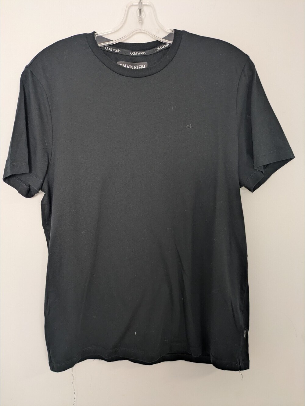 Calvin Klein Liquid Touch Black Short Sleeve T-Shirt Men's Small Crewneck Cotton